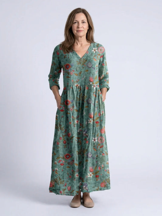 Vestito Estivo Floreale Lungo