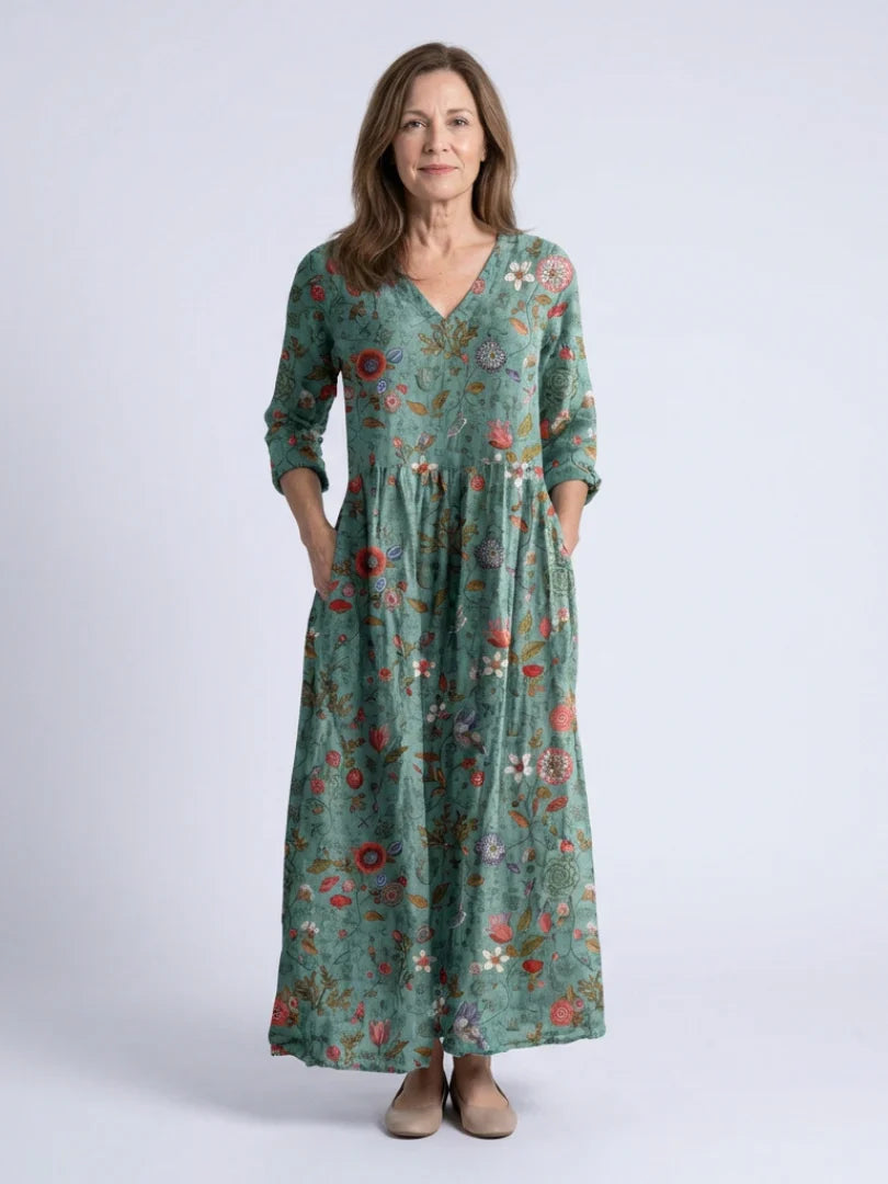 Vestito Estivo Floreale Lungo
